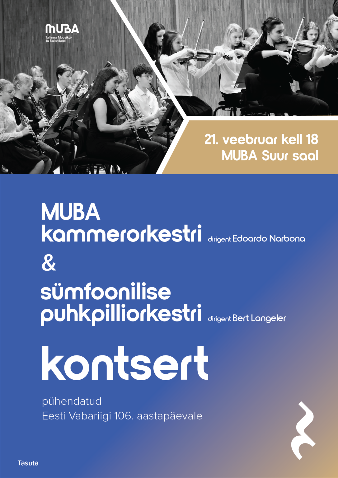 MUBA Symphonic Wind Orchestra and Chamber Orchestra concert: Estonia 106